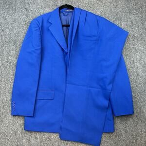 Vintage Vittorio St. Angelo Men’s Blue 2 Piece Suit 42R Jacket 36R Pants